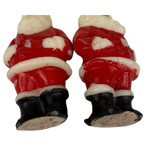 2 Vintage Santa Claus Wax Candle Figures By Tavern 4.5” Tall Christmas Novelty 2 - Picture 7 of 11